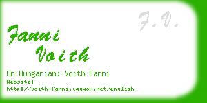 fanni voith business card